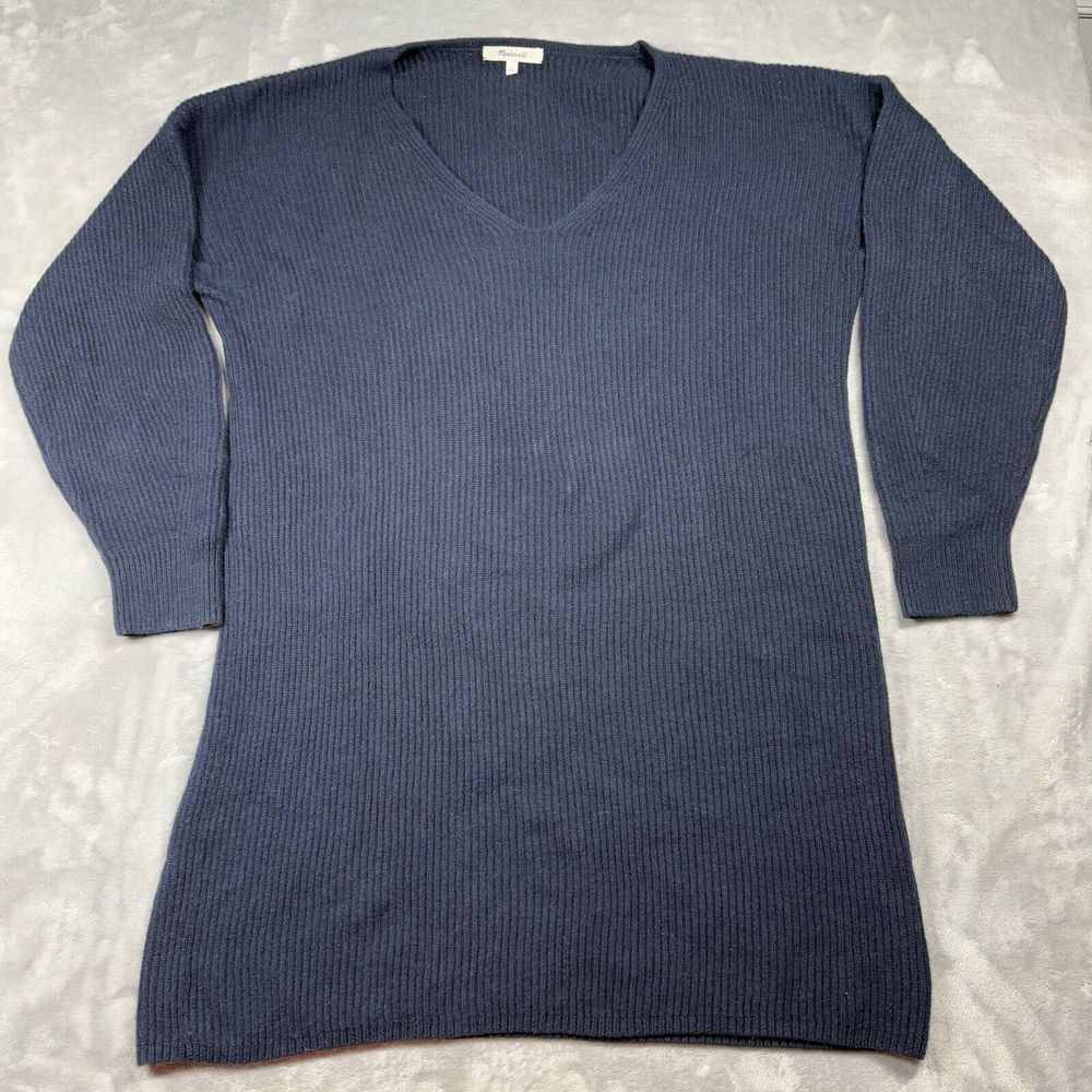 Madewell Navy Blue V-Neck Sweater Dress